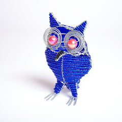 Bead and Wire Bird Ornament - Owl