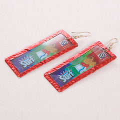 Surf Detergent Image Earrings by Beverly Price