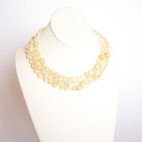 Eggshell Three Row Choker