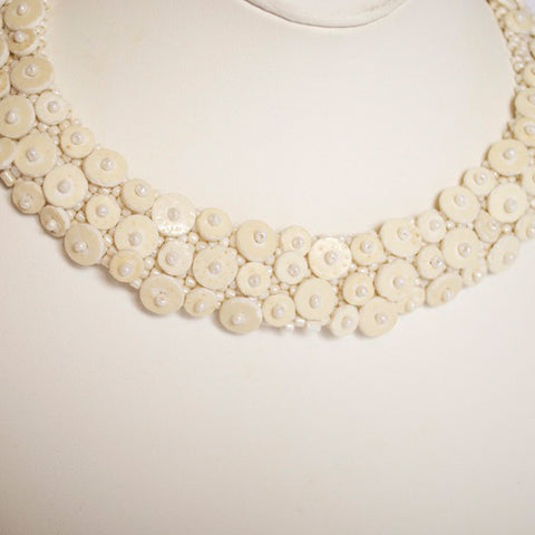 Eggshell Three Row Choker