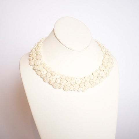 Eggshell Three Row Choker