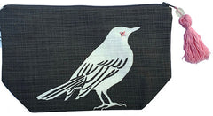 Makeup Bag - Bird - Gray