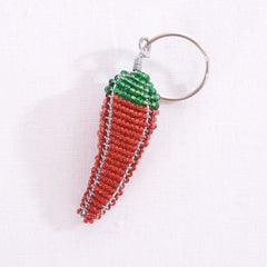 Beaded Chili Pepper Keychain