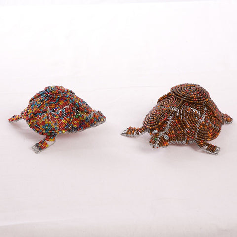 Bead and Wire Reptile Ornament - Tortoise