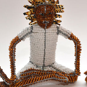 Bead and Wire Art - Yogi sculpture