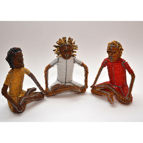 Bead and Wire Art - Yogi sculpture