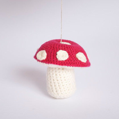 Crochet Mushroom Ornament