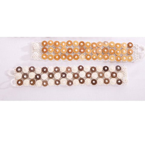 Eggshell Beaded Bracelet