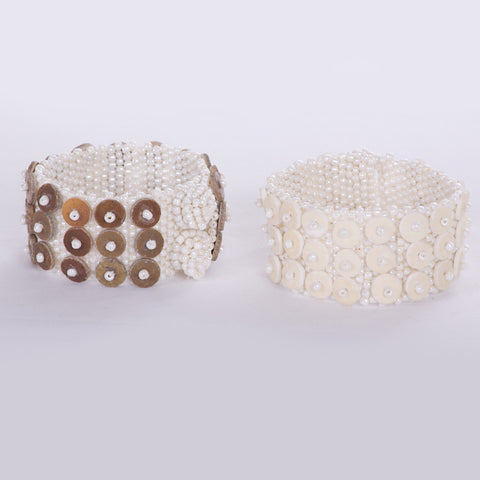 Eggshell Beaded Bracelet