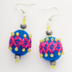 Felt Beaded Earrings