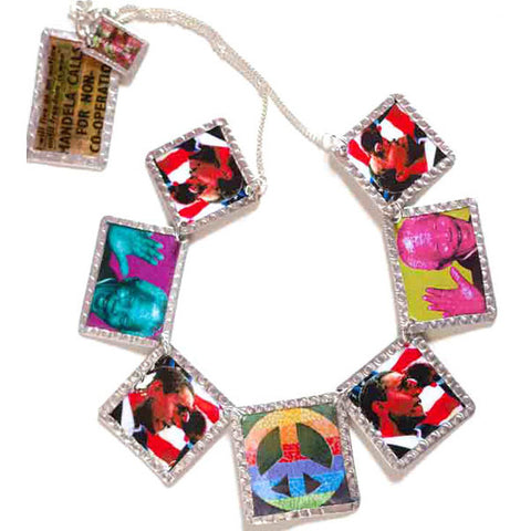 Obama Mandela Necklace - Looking Over the Rainbow